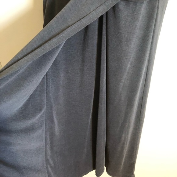 She + Sky Dress Grey Large Sleeveless Modal Blend Faux Wrap Draped Bodic… - Picture 3 of 6